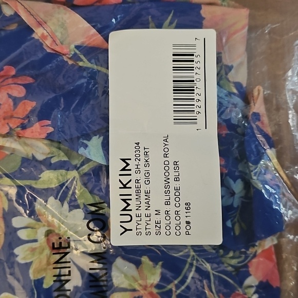 Yumi Kim Gigi Ruffled Skirt Skort in Bliss Wood Royal Blue 💙🌸Size M•NWT - Picture 10 of 10